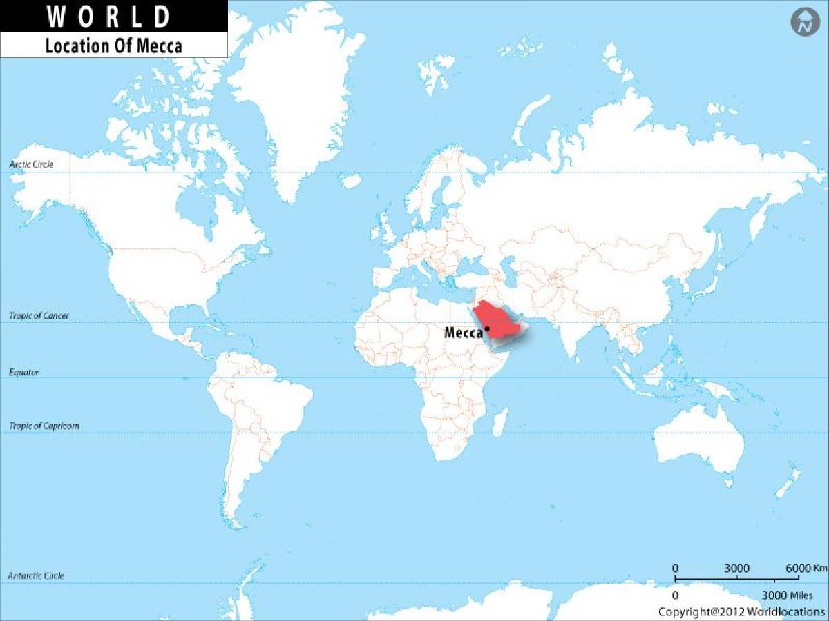 Мекка на карте мира
